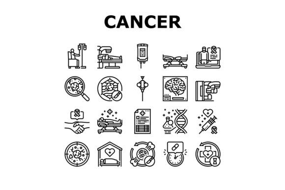 Download Cancer Treatment Chemotherapy Icons Set - Cancer Collection