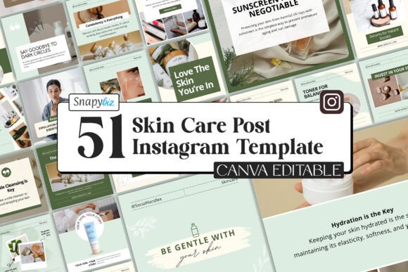 Download Skincare Instagram Canva Templates - Templates Collection