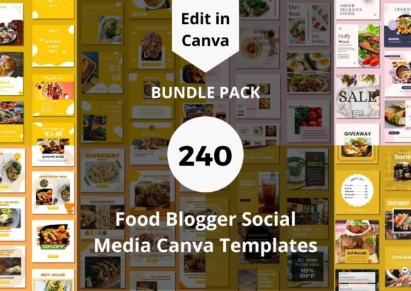 Download 240 Food Blogger Social Media Templates - Templates Collection