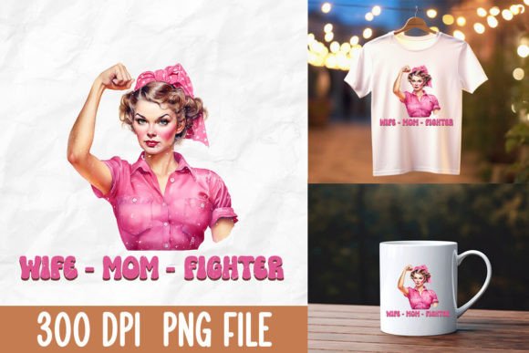 Download Wife Mom Breast Cancer Fighter Pink - Cancer Collection