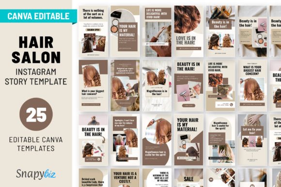 Download Hairstylist IG Canva Story Templates - Templates Collection