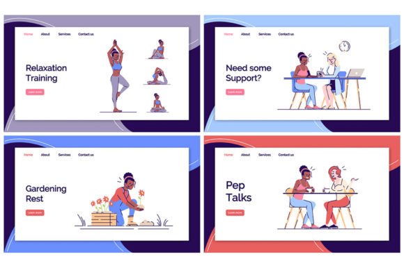 Download Stress Management Landing Page Templates - Templates Collection