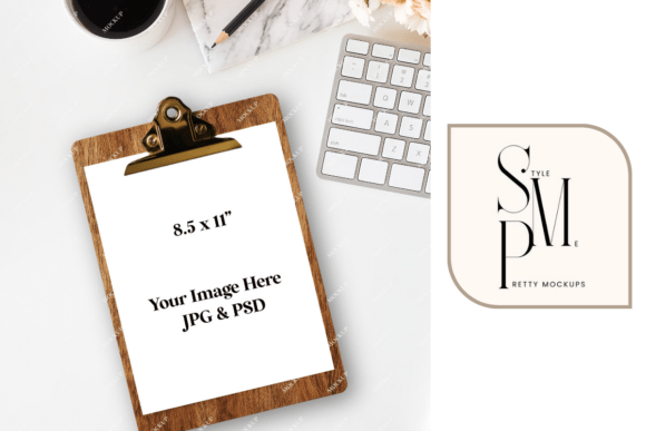 Download Clipboard Mockup Styled Desk JPG &amp; PSD - Styled Collection
