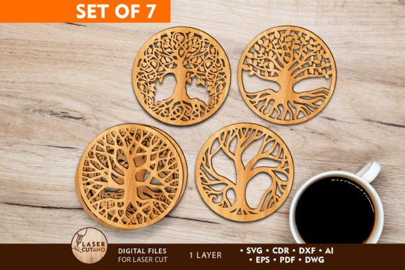Download Tree of Life Coasters Bundle Templates - Templates Collection