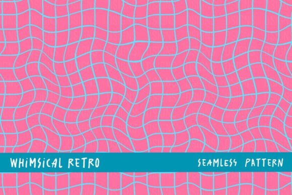 Download Whimsical Retro Wavy Grid Background - Retro Collection
