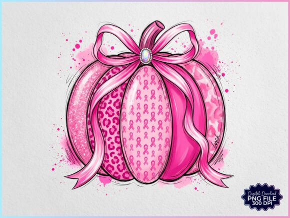 Download Preppy Breast Cancer Awareness Pumpkin - Cancer Collection