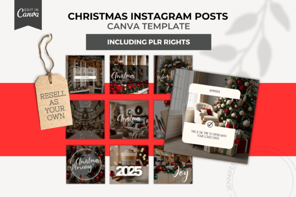 Download PLR Christmas Instagram Canva Templates - Templates Collection