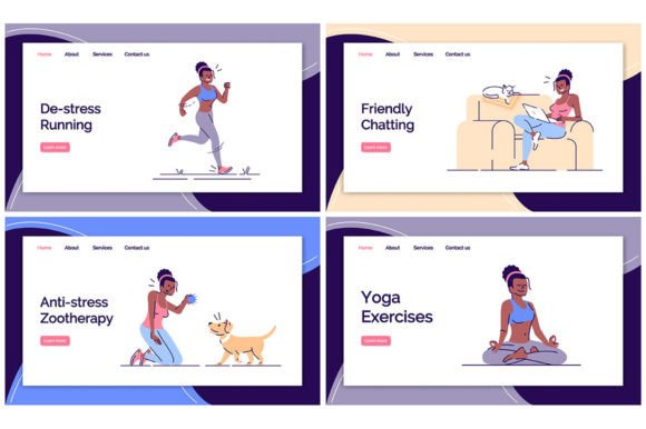 Download Stress Management Landing Page Templates - Templates Collection