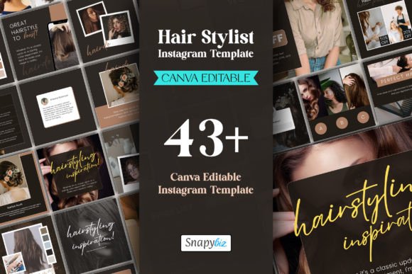 Download Hair Stylist IG Canva Post Templates - Templates Collection