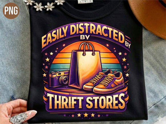 Download Distracted by Thrift Stores Retro PNG - Retro Collection