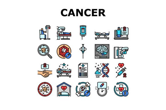 Download Cancer Treatment Chemotherapy Icons Set - Cancer Collection