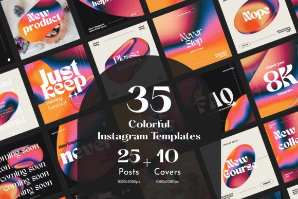 Download Colorful Instagram Post Templates - Templates Collection