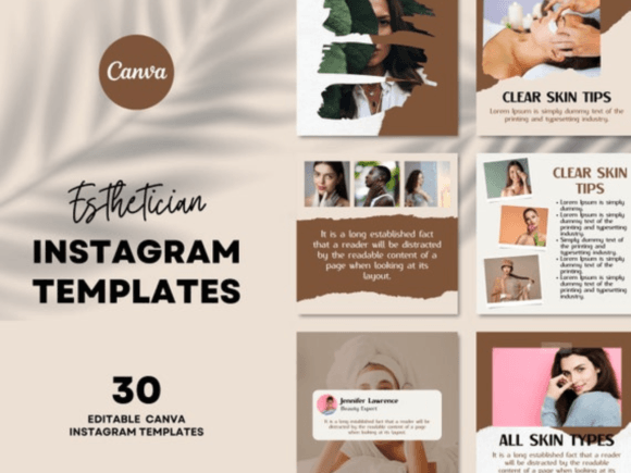 Download Esthetician Canva Post Templates - Templates Collection