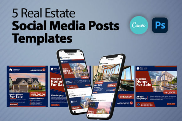 Download 5 Real Estate Social Ads Templates - Templates Collection