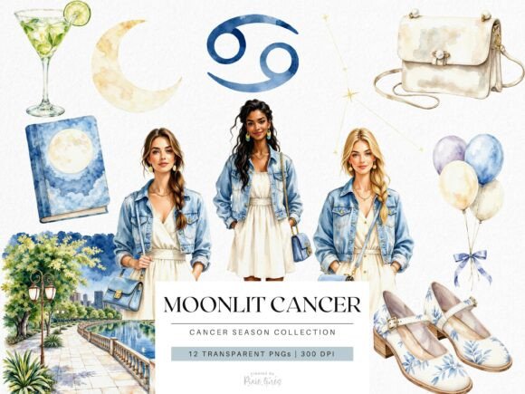 Download Watercolor Zodiac Cancer Season Clipart - Cancer Collection