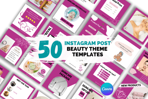 Download Beauty Theme Instagram Post Templates - Templates Collection