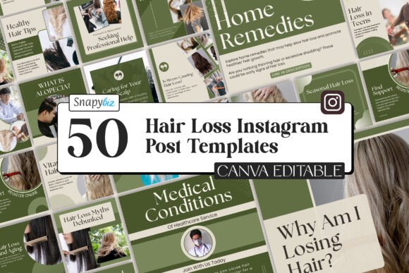 Download Hair Loss Canva Instagram Templates - Templates Collection