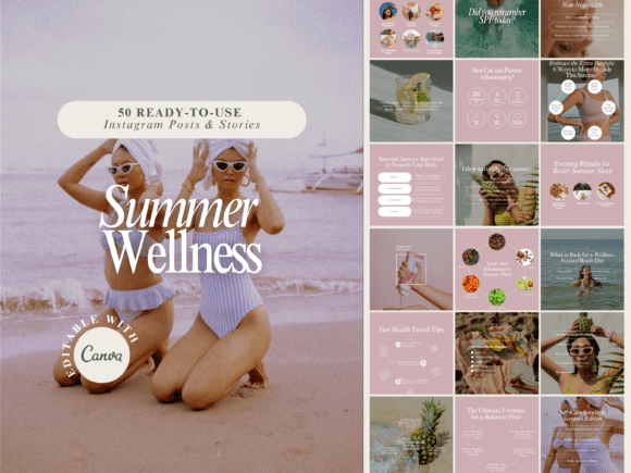 Download Summer Wellness Instagram Templates - Templates Collection