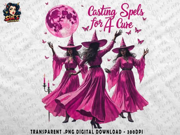 Download Pink Witch Trio | Breast Cancer Spell - Cancer Collection