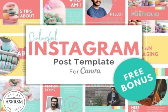 Download Colorful Instagram Canva Template - Colorful instagram Collection